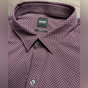 BOSS by Hugo Boss Medium Purple Button Down Robbie-J-05 Shirt Sharp Fit